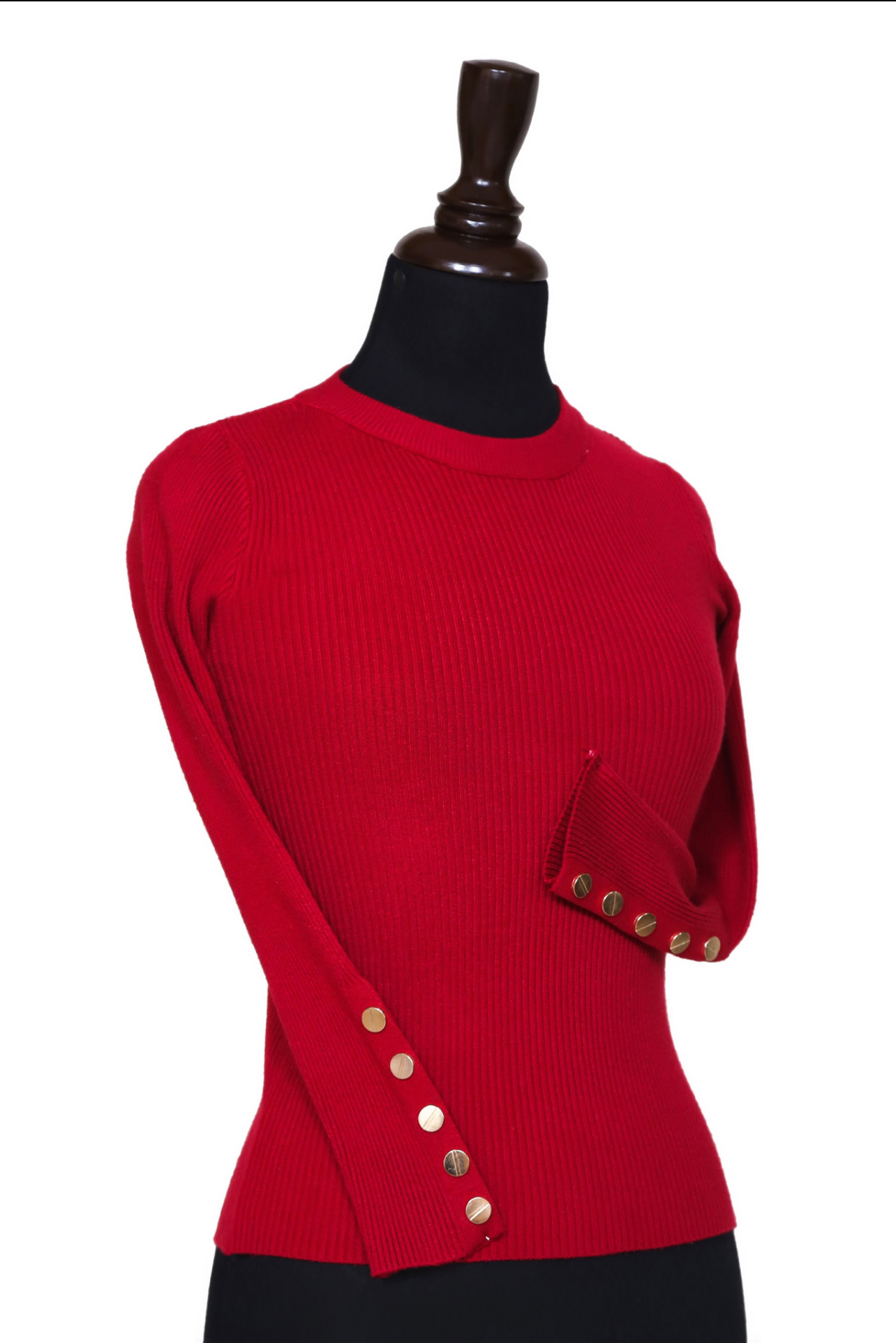 Red O neck Sweater