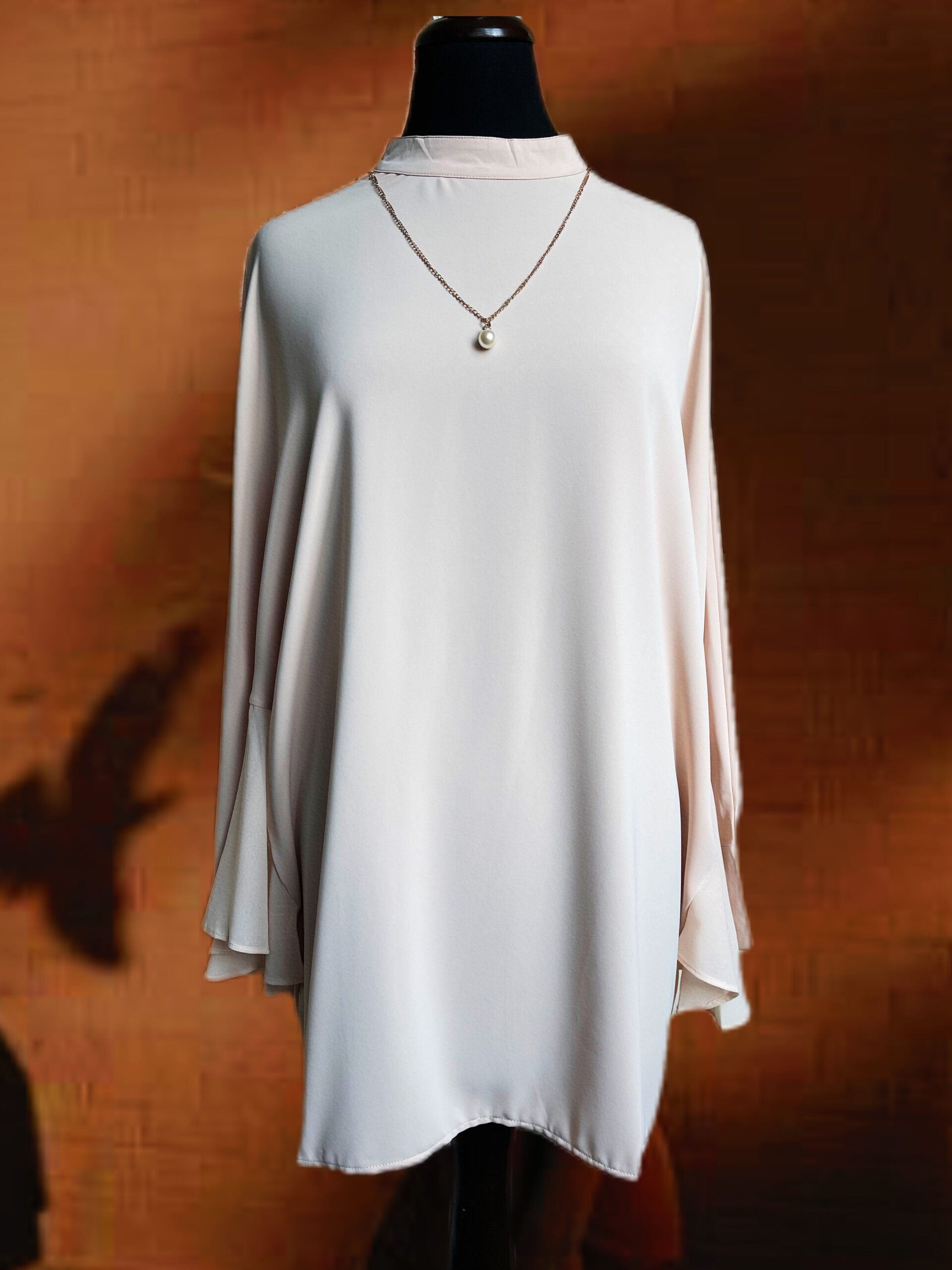 Beige Cascade Tunic