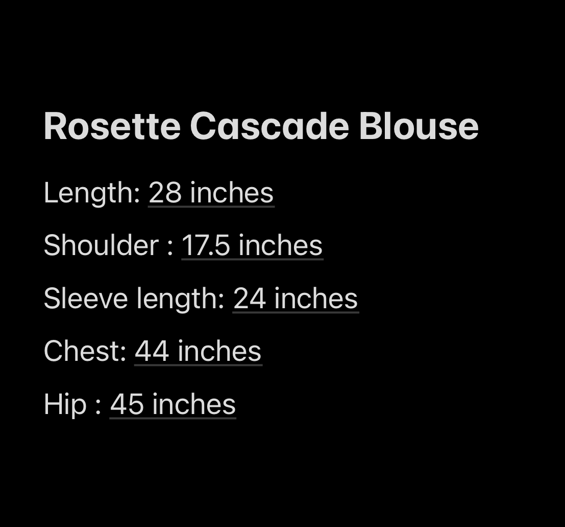 Rosette Cascade Blouse - Image 3